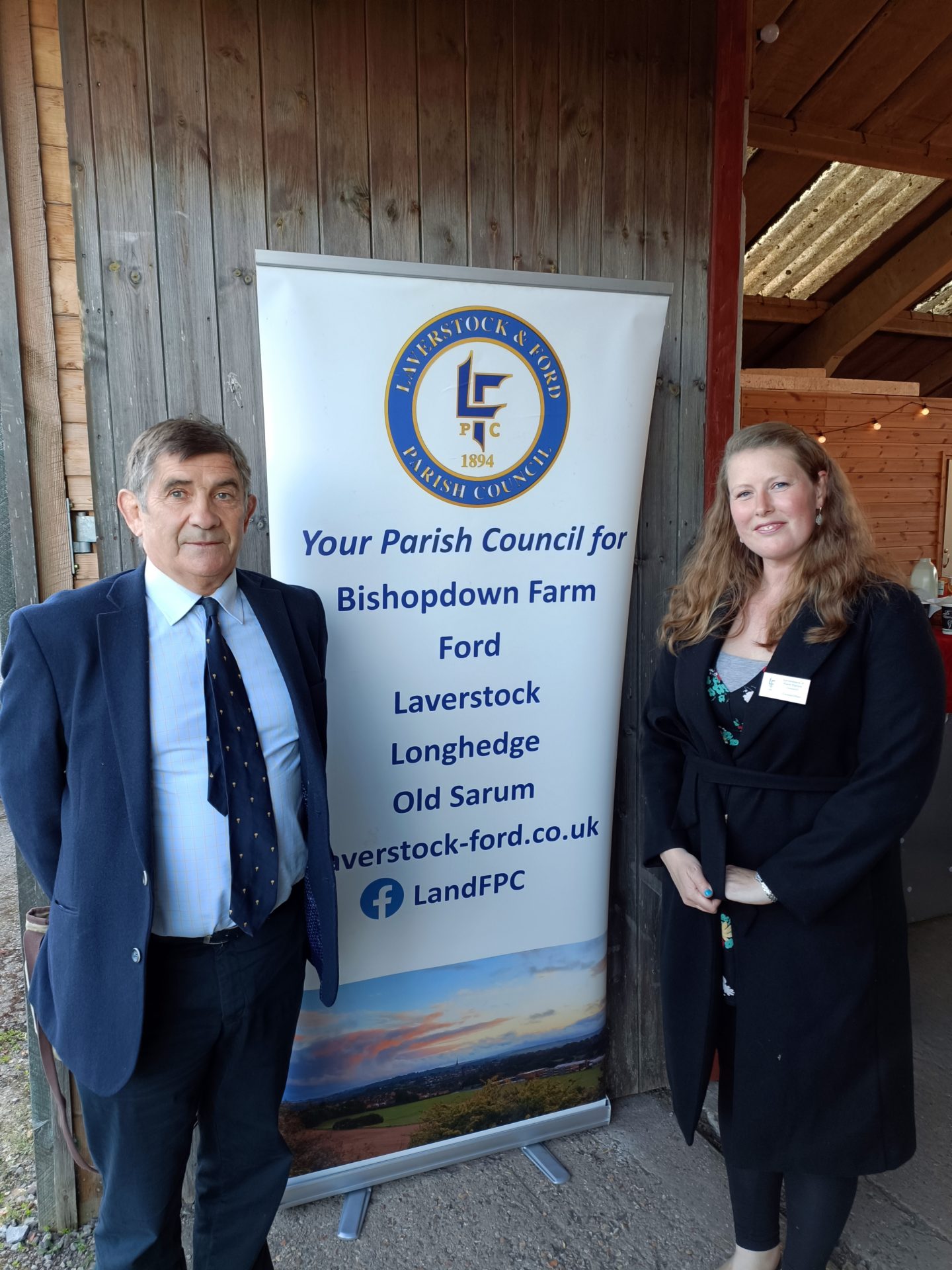 Cllr Jones with Philip Wilkinson at Annual Parish Meeting 2023