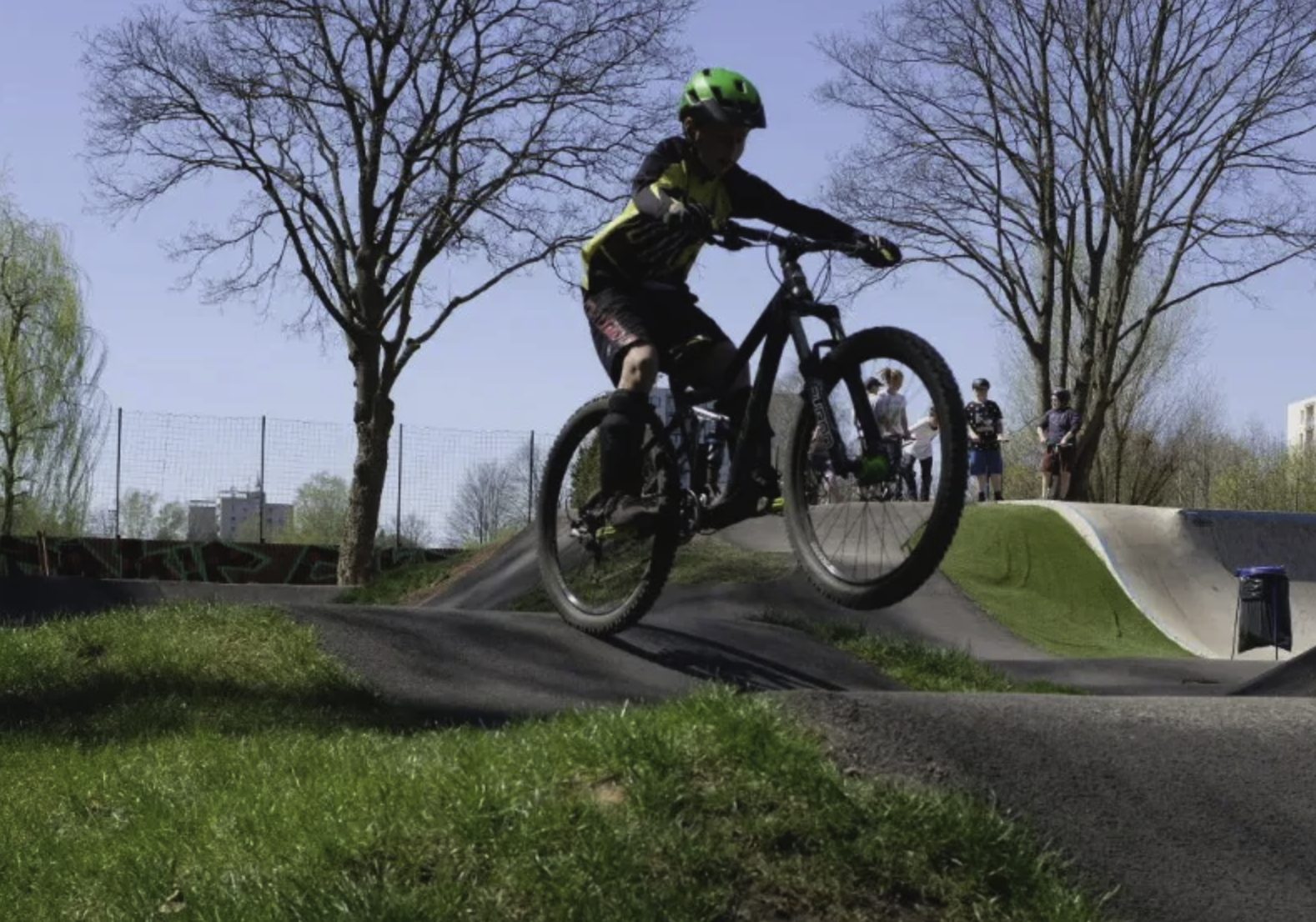 Cyclist on Pump Track
