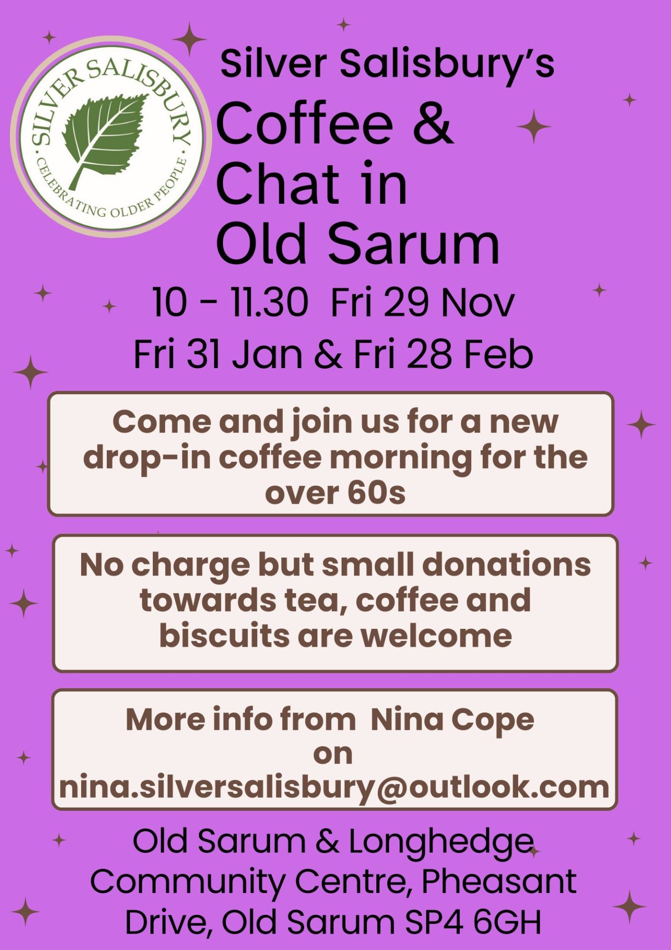 Silver Salisbury at Old Sarum Community Centre (flyer)