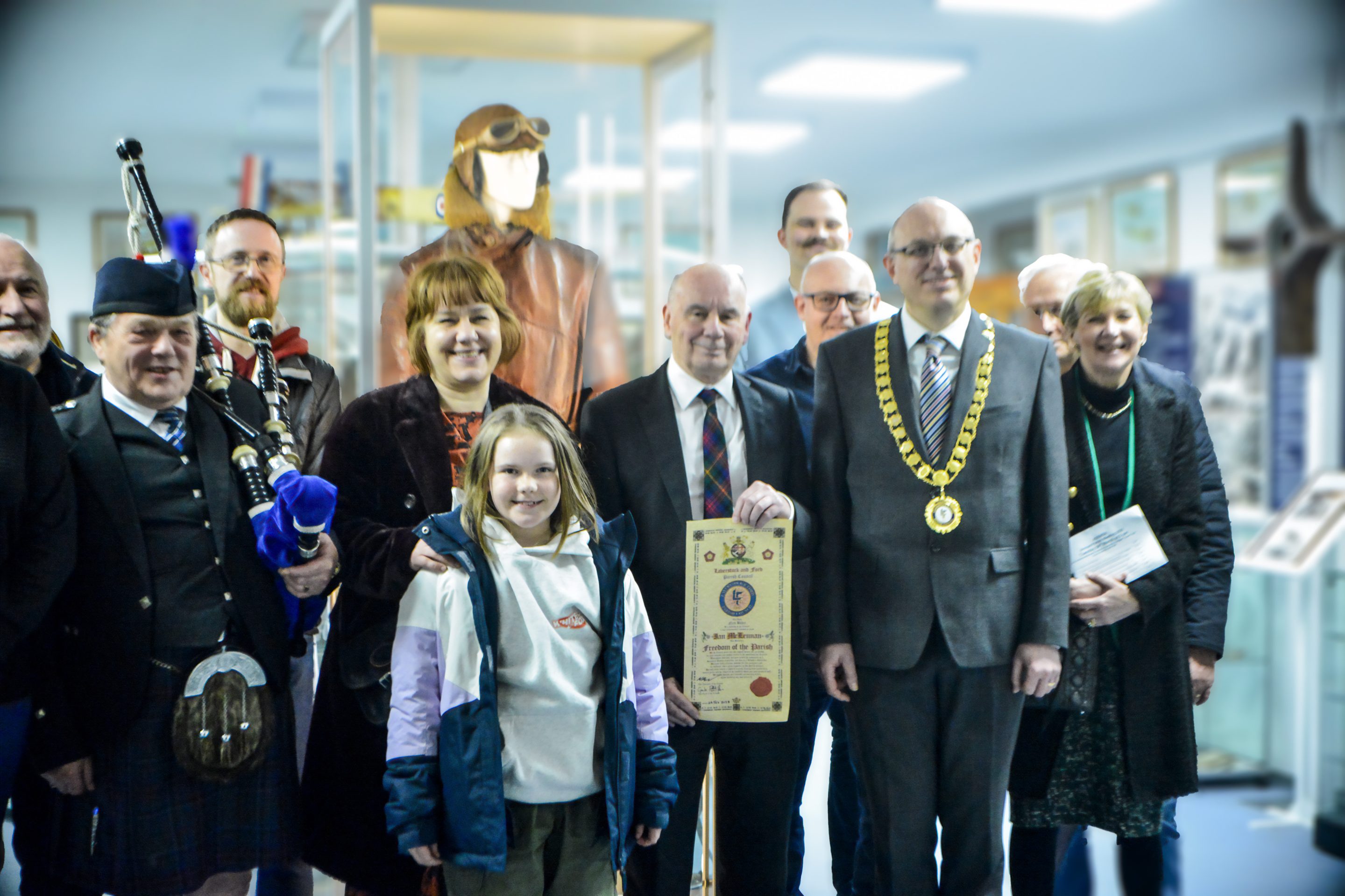 people celebrate the new Royal Flying Corps Display at BDAC