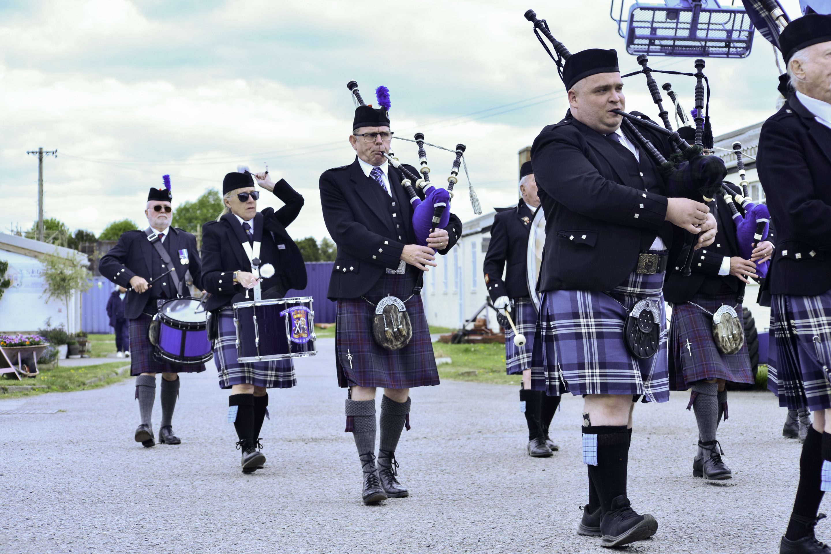 Wiltshire Caledonian Pipes and Drums at Old Sarum Air Field